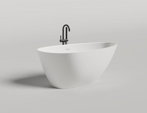 Ванна из искусственного камня Salini PAOLA 1015203MF 160х80 отдельностоящая асимметричная - фото 3